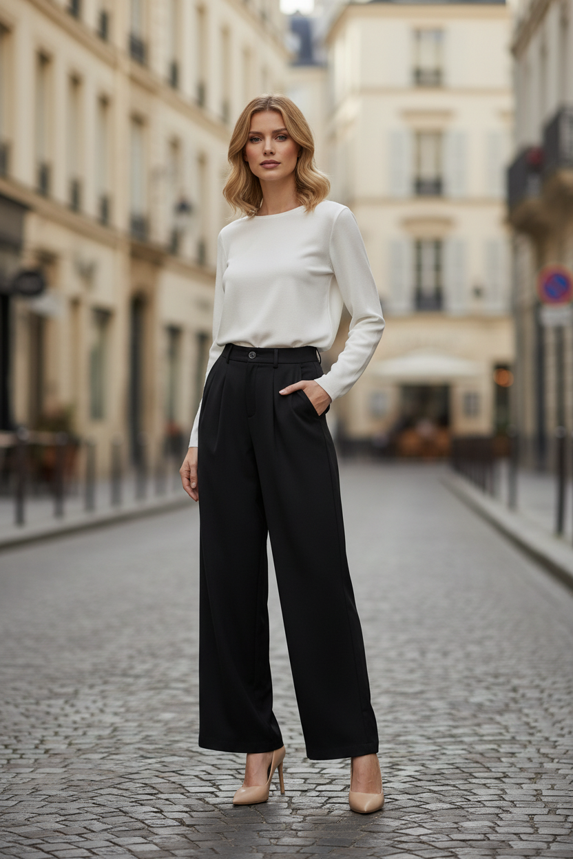 Black Alessia Trousers - Movement